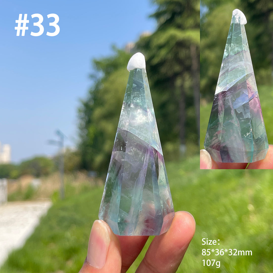 Unique,Natural Crystal Fluorite Diamond Tower