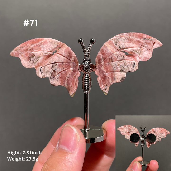 Unique,2.3"+Rhodochrosite Butterfly