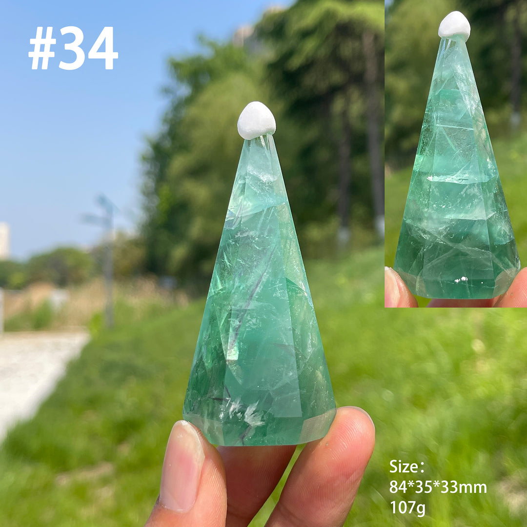Unique,Natural Crystal Fluorite Diamond Tower