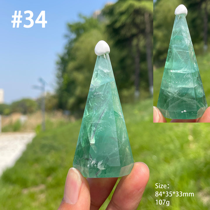 Unique,Natural Crystal Fluorite Diamond Tower