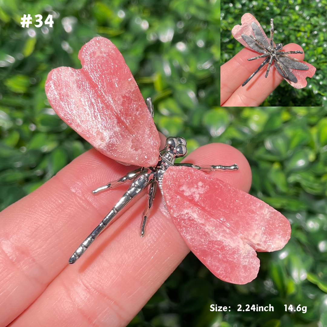 Unique,Rhodochrosite Dragonfly