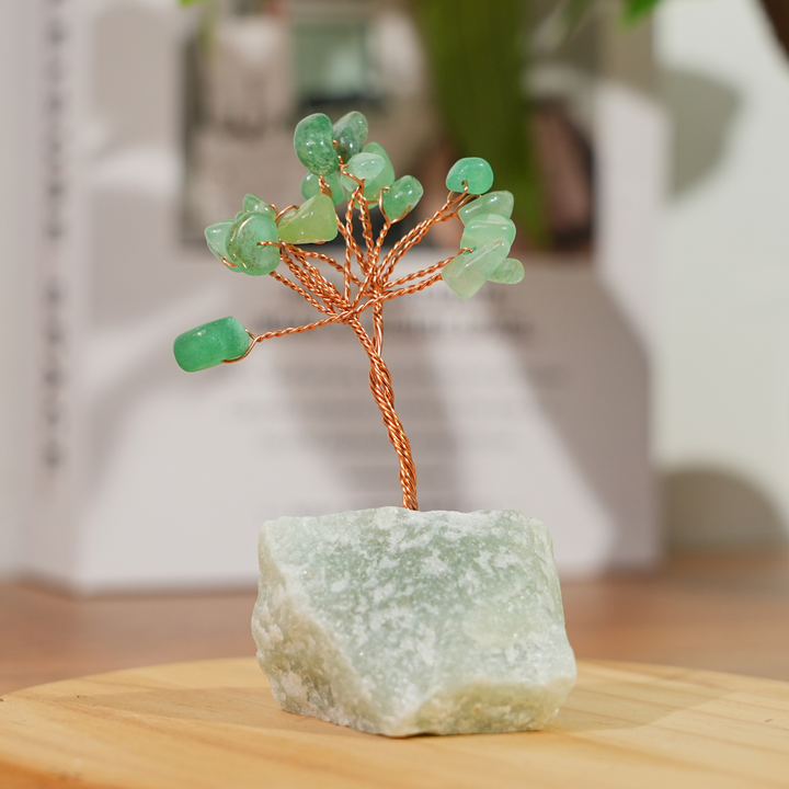 Tree With Raw Stone Crystal Tree