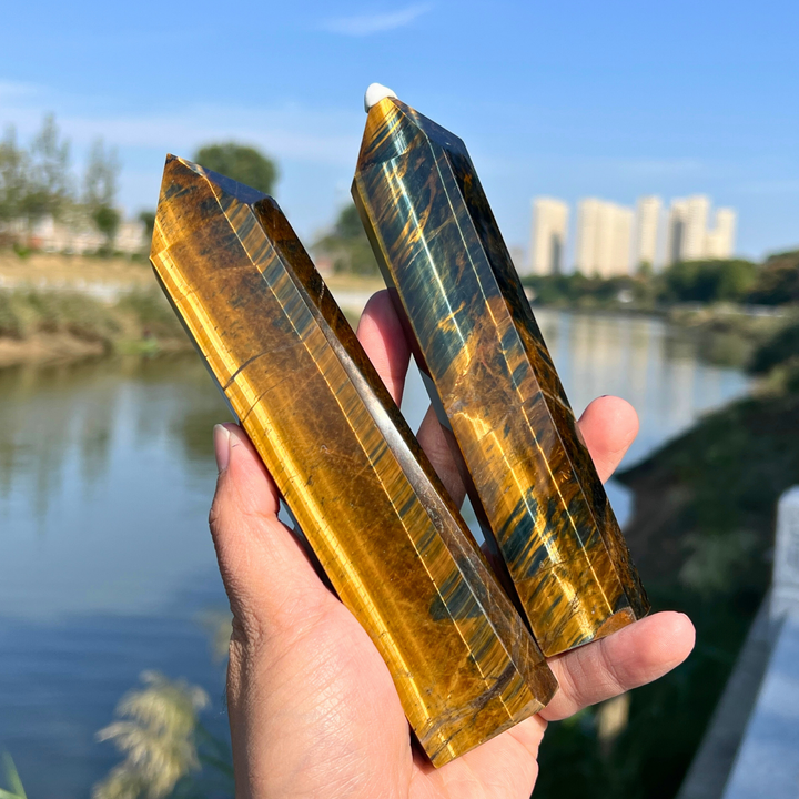Natural Tiger Eye Tower