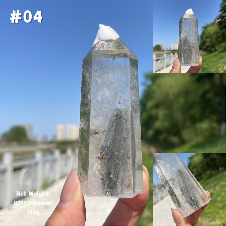 Unique,Natural Garden Quartz Crystal Point