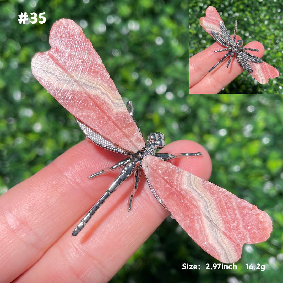 Unique,Rhodochrosite Dragonfly
