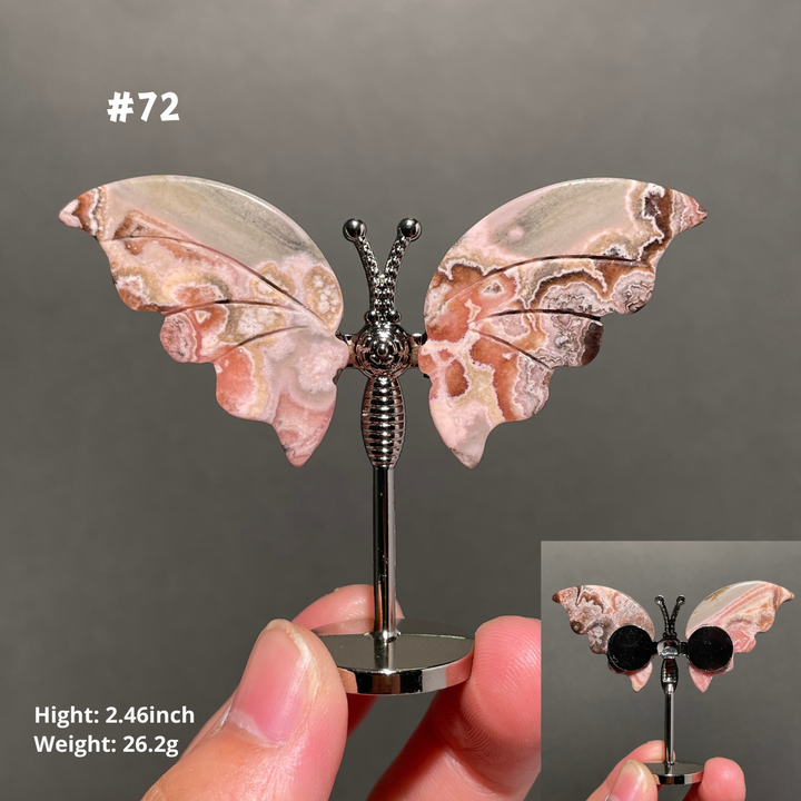 Unique,2.3"+Rhodochrosite Butterfly