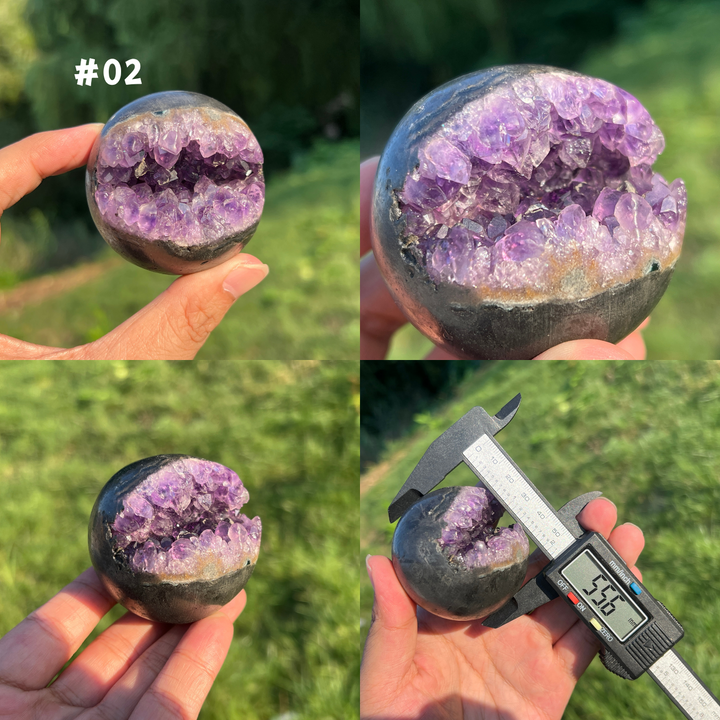 Unique,Amethyst Geode Sphere