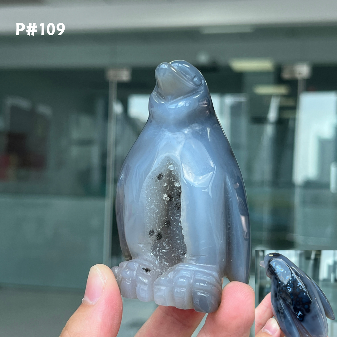 Unique, Agate Geode Penguin