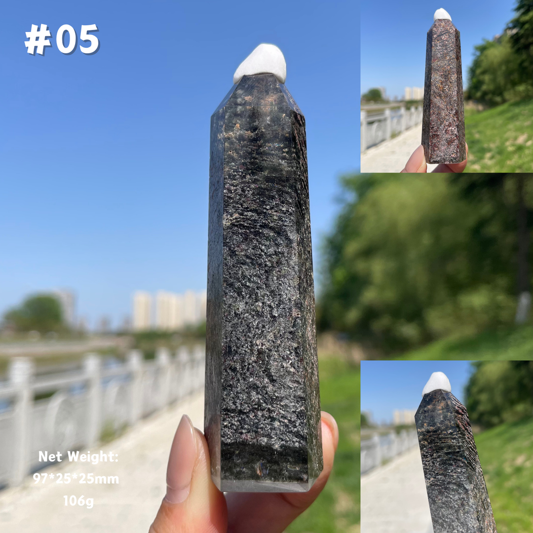 Unique,Natural Garden Quartz Crystal Point