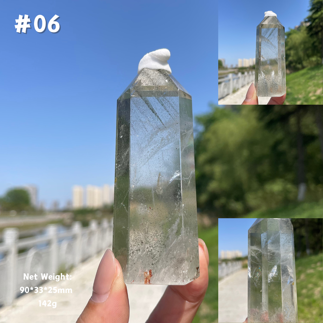 Unique,Natural Garden Quartz Crystal Point