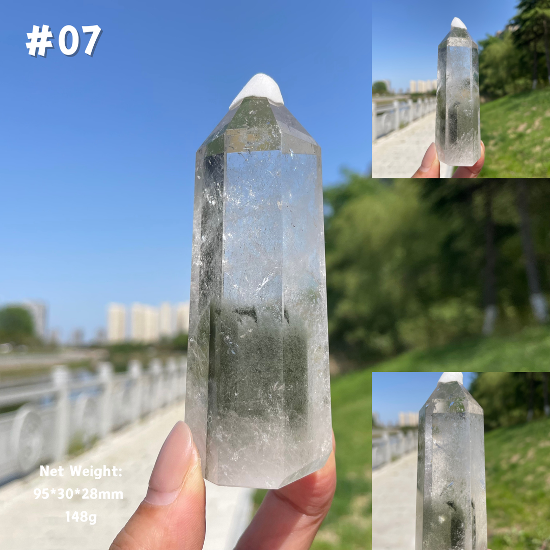 Unique,Natural Garden Quartz Crystal Point