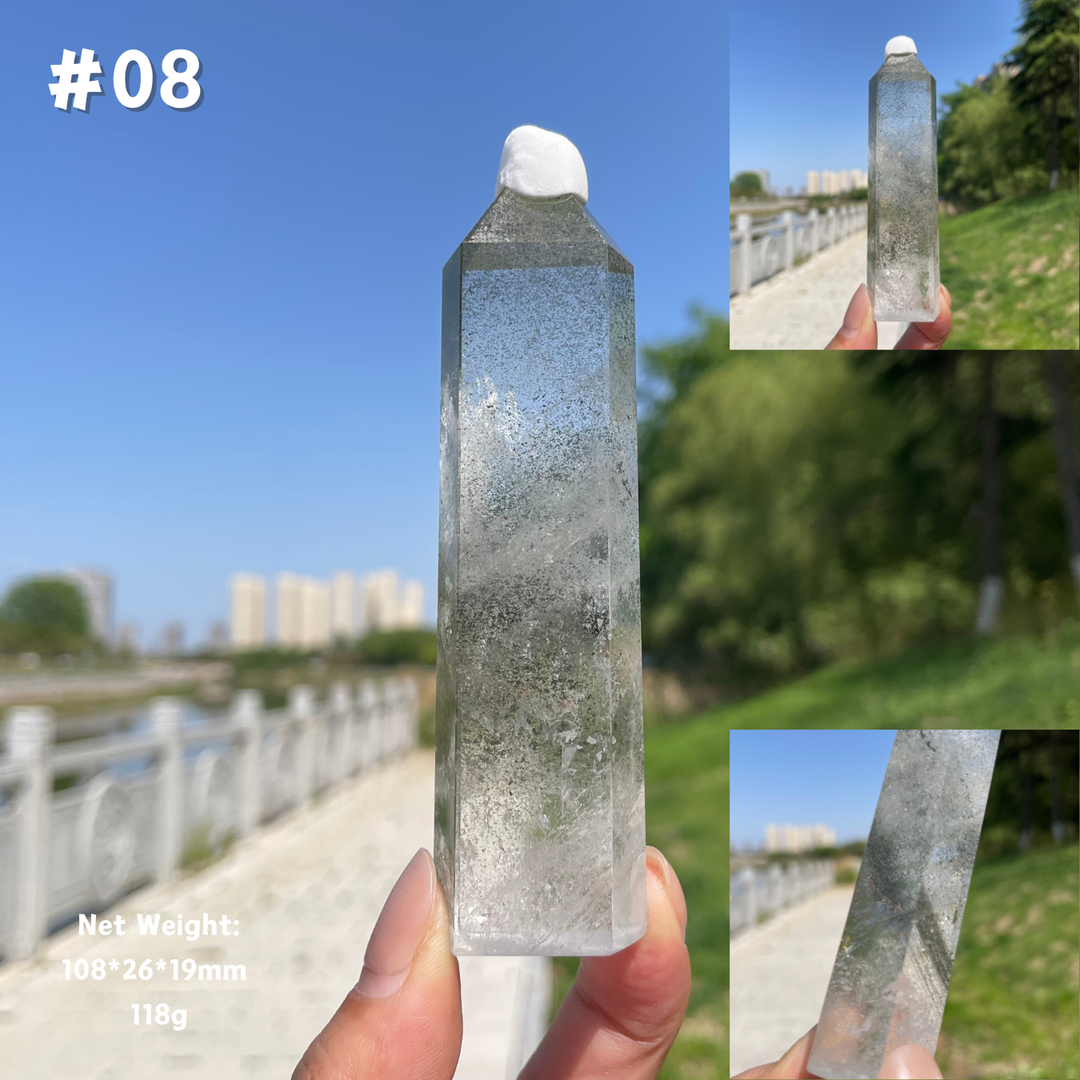 Unique,Natural Garden Quartz Crystal Point