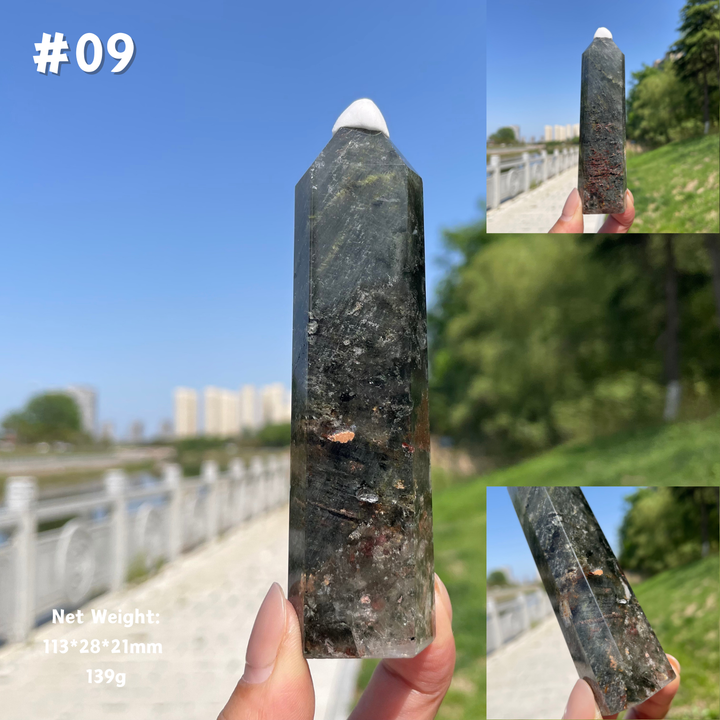 Unique,Natural Garden Quartz Crystal Point
