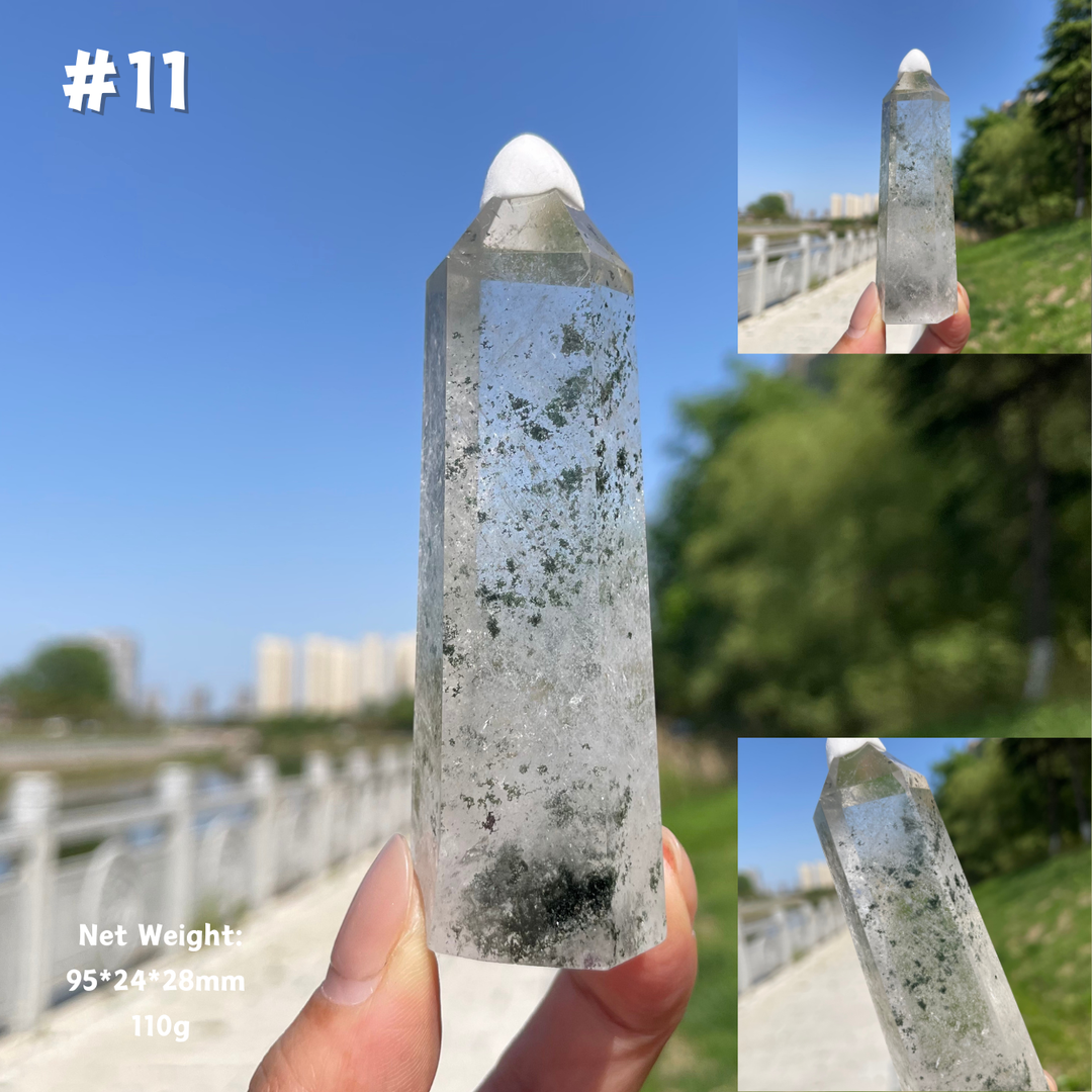 Unique,Natural Garden Quartz Crystal Point