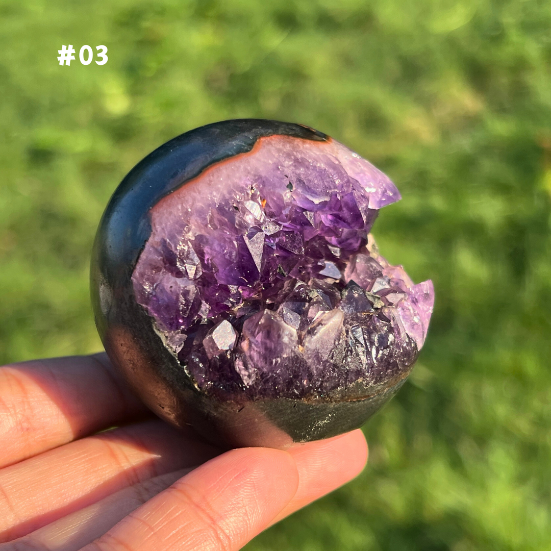 Unique,Amethyst Geode Sphere