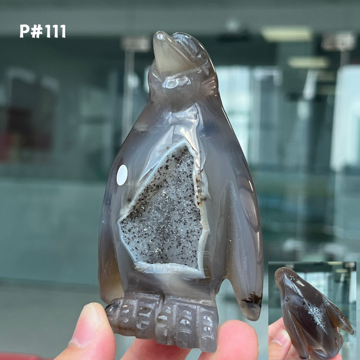 Unique, Agate Geode Penguin