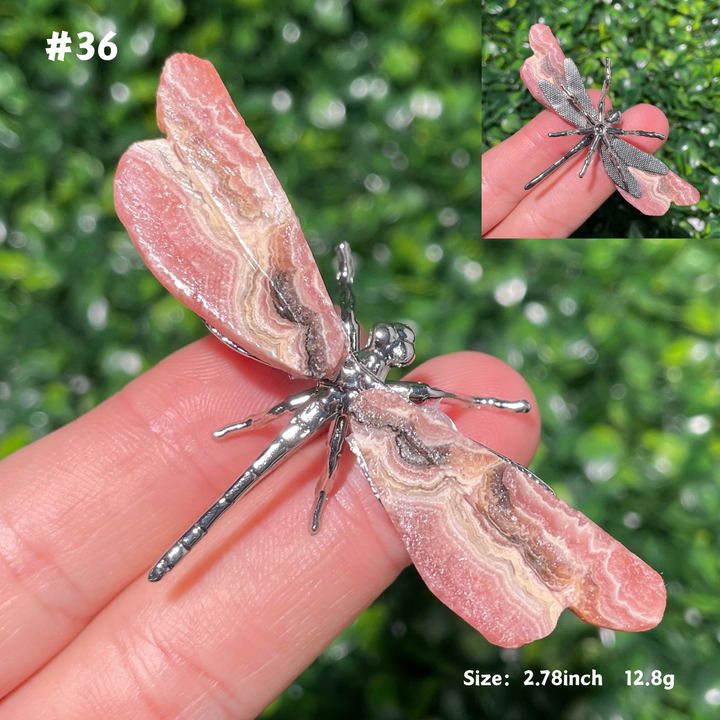 Unique,Rhodochrosite Dragonfly