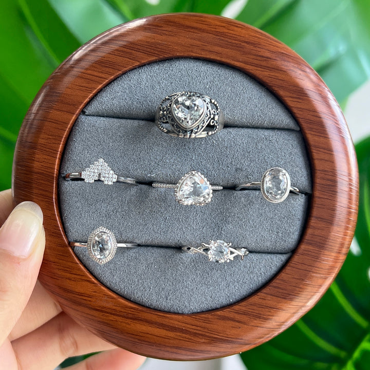 Clear Quartz Rings, S925