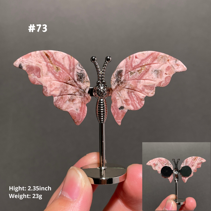 Unique,2.3"+Rhodochrosite Butterfly