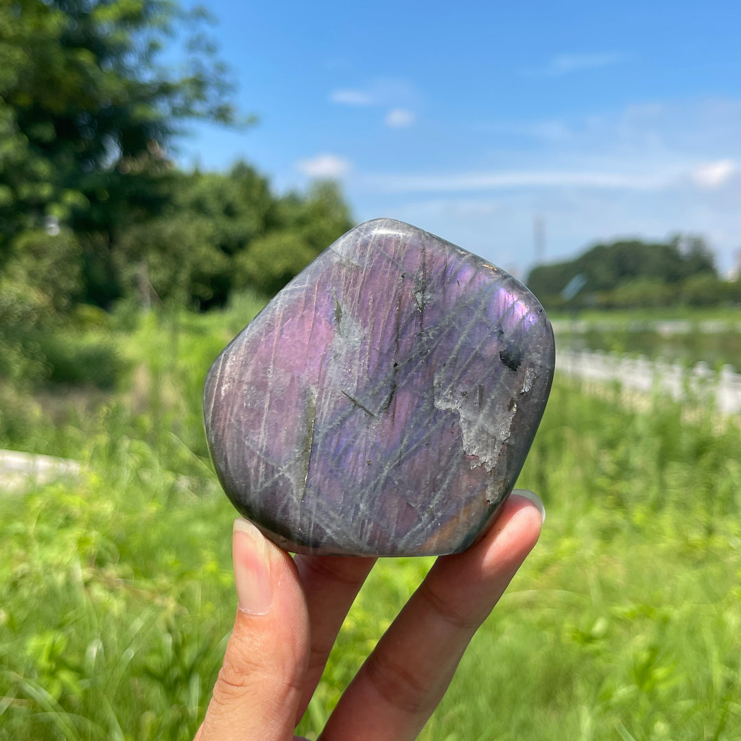 Unique,Natural Crystal Labradorite Ornament