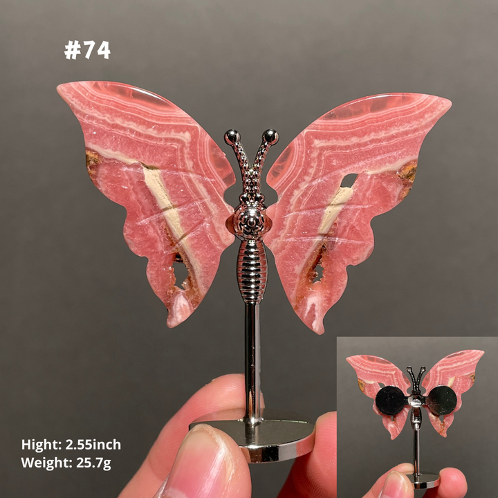 Unique,2.3"+Rhodochrosite Butterfly