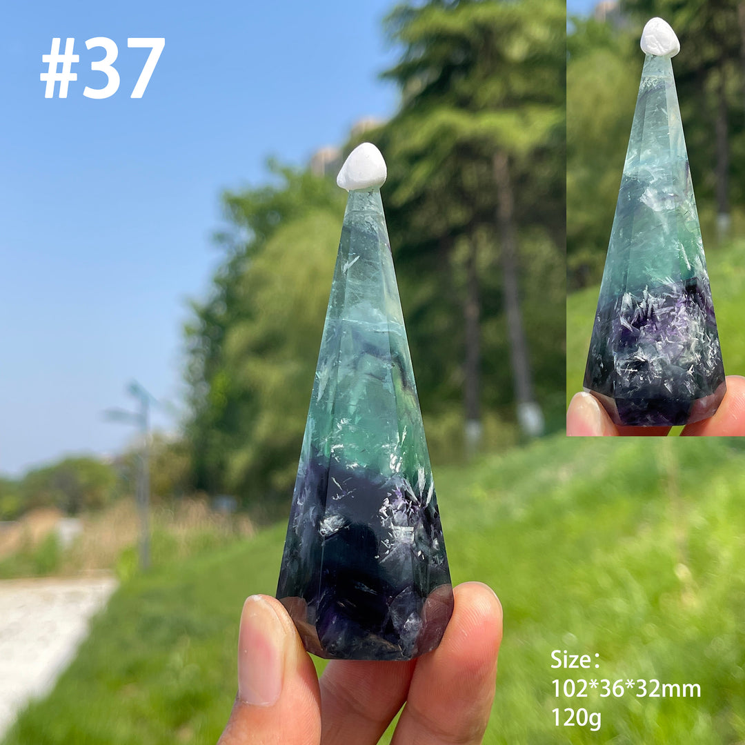 Unique,Natural Crystal Fluorite Diamond Tower