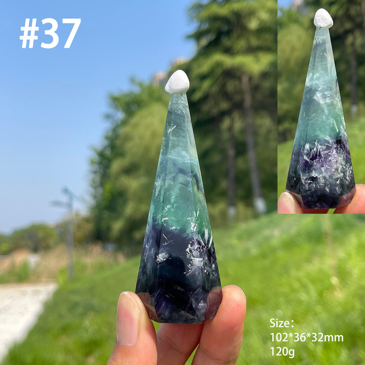 Unique,Natural Crystal Fluorite Diamond Tower