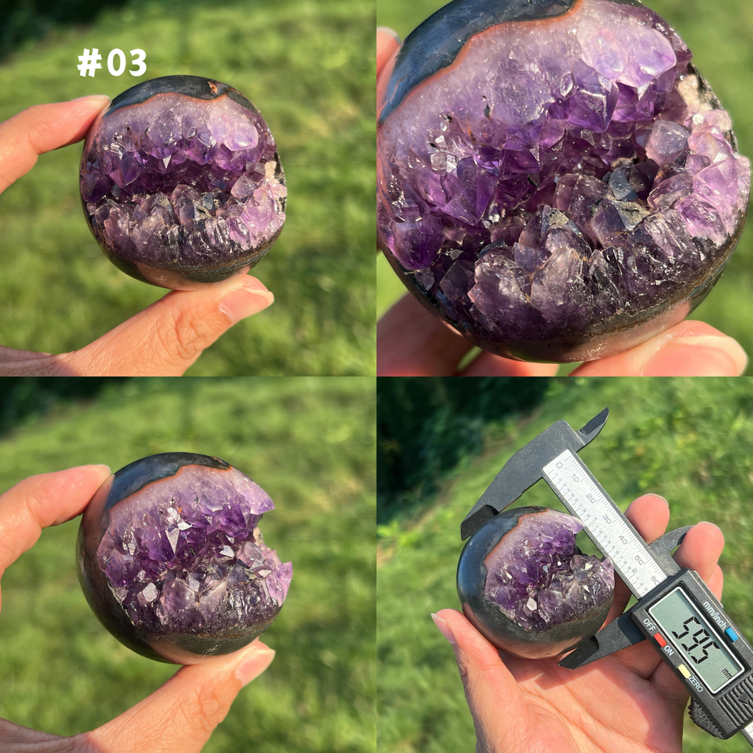 Unique,Amethyst Geode Sphere
