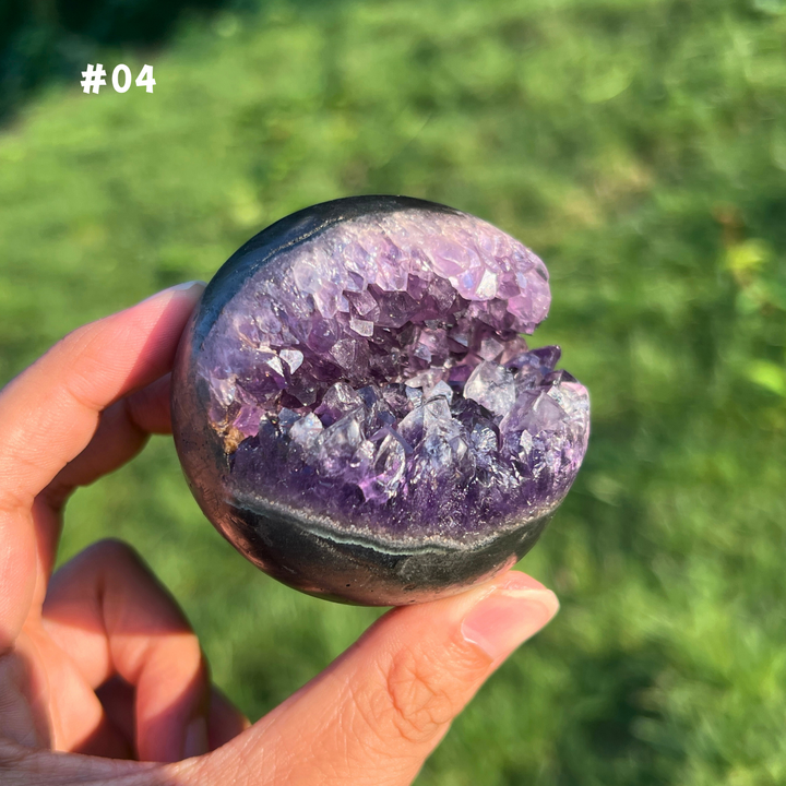 Unique,Amethyst Geode Sphere