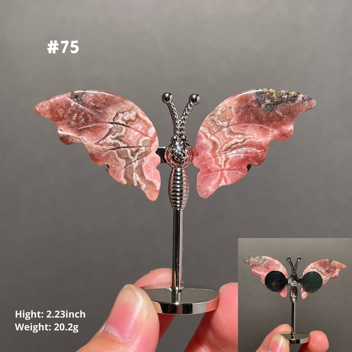 Unique,2.3"+Rhodochrosite Butterfly