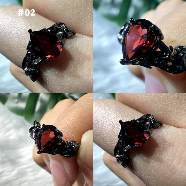 Garnet Black Ring Group,S925
