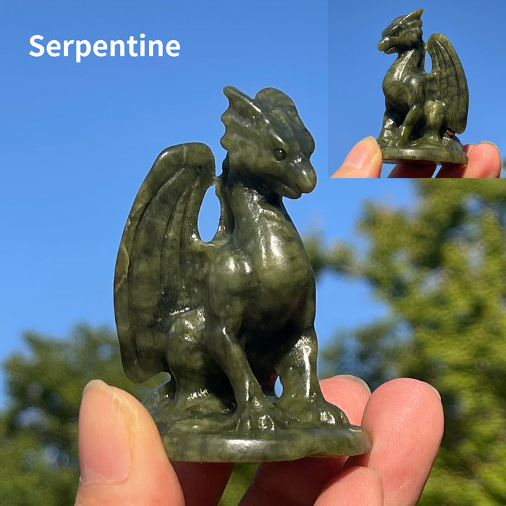 Unique, Natural Crystal Fly Dragon Figurine