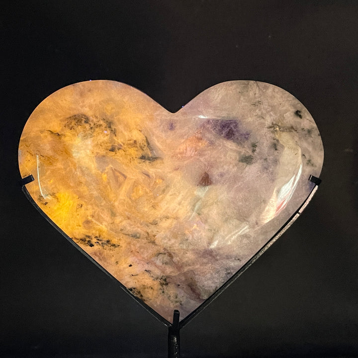 Unique,Natural Crystal Blue And White Porcelain Sodalite Heart