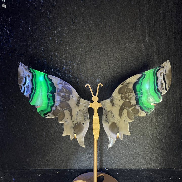 Unique,A Slightly Imperfect Natural Crystal Volcanic Agate Butterfly Wings