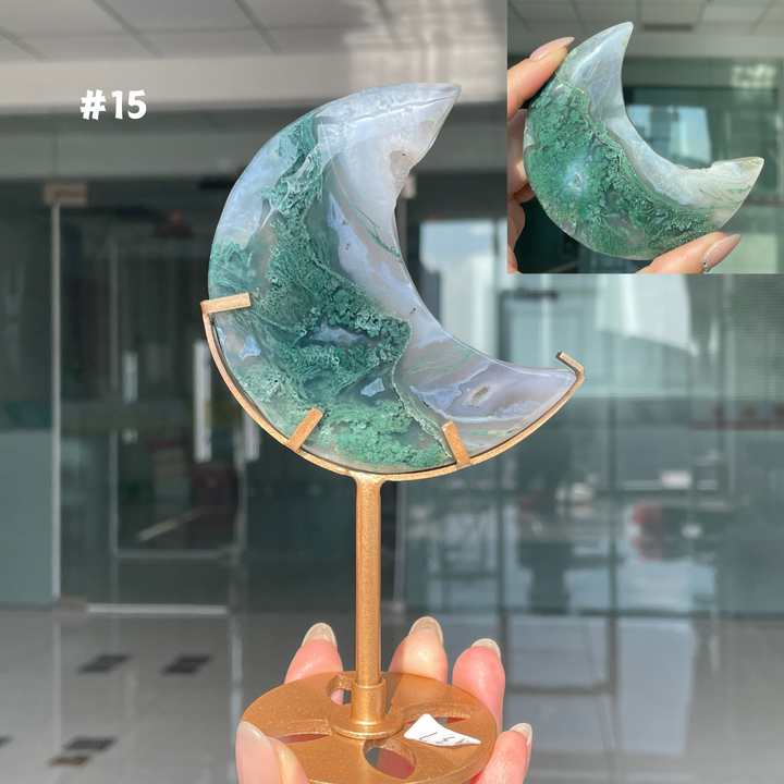 Unique,Moss Agate Moon