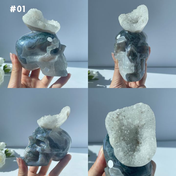 Big Sale,Agate Geode Skull