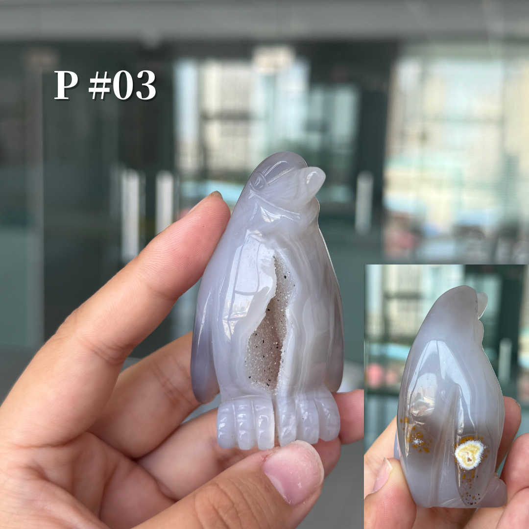 Unique, Agate Geode Penguin