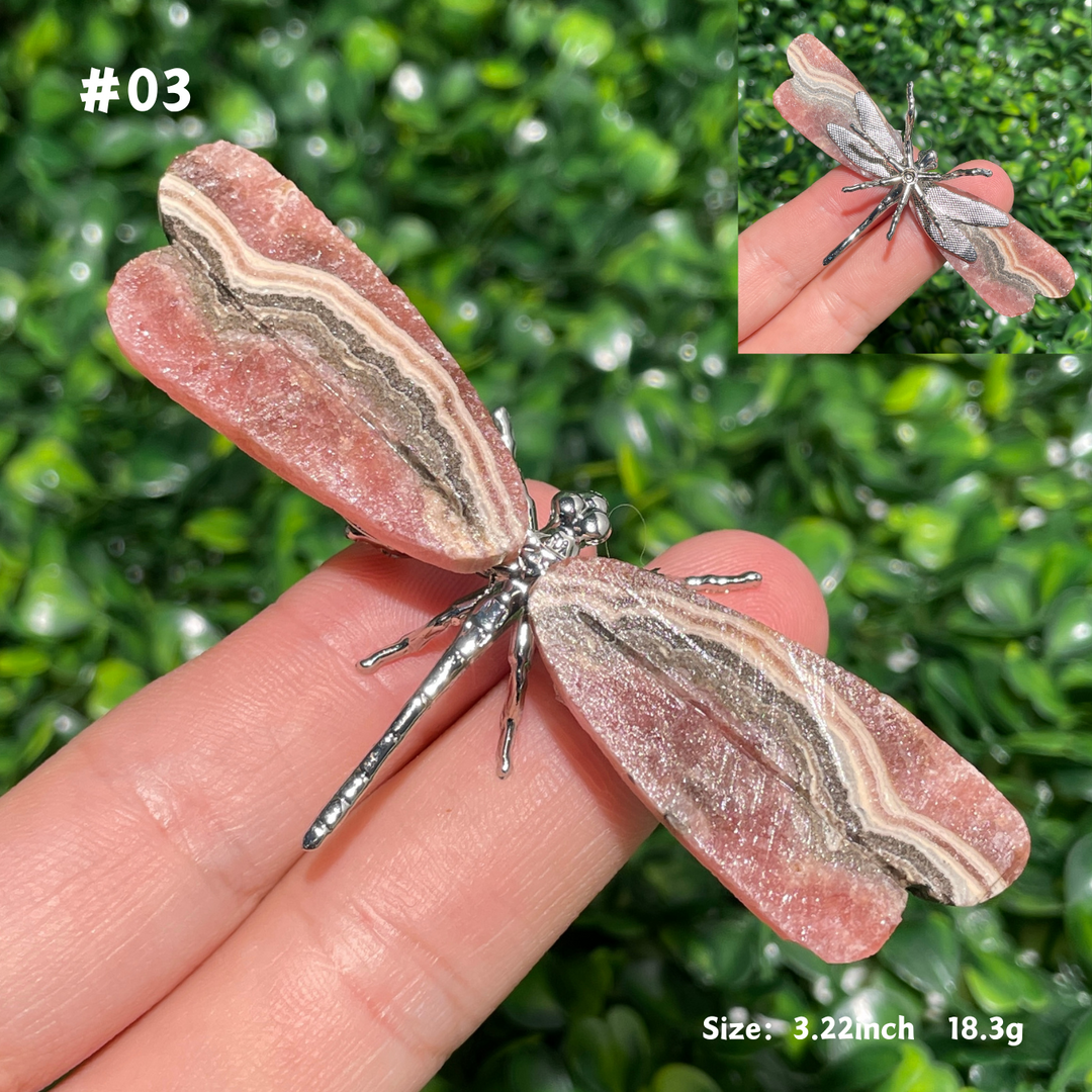 Unique,Rhodochrosite Dragonfly