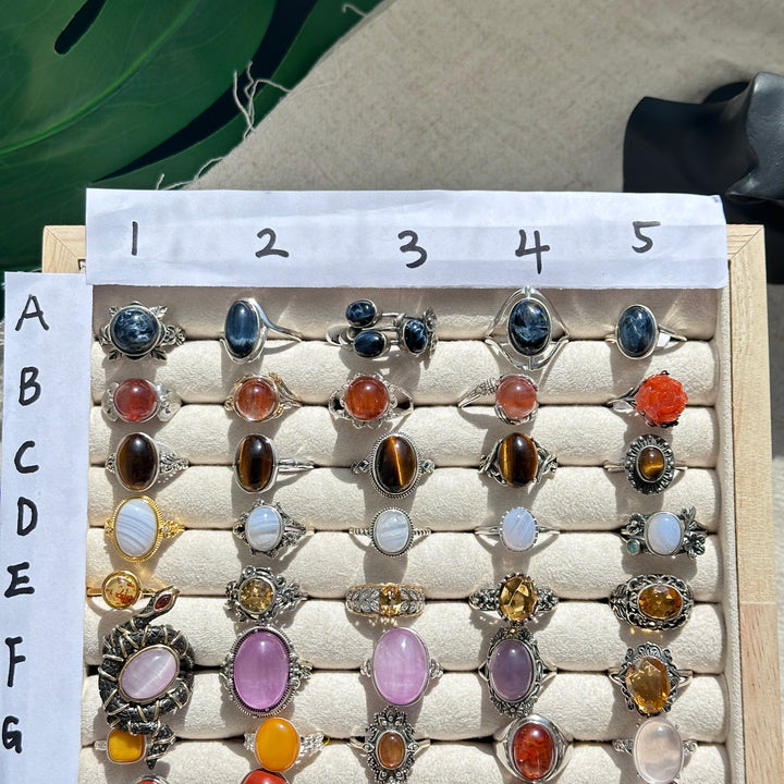 Unique,Crystal Ring Collection-6,S925