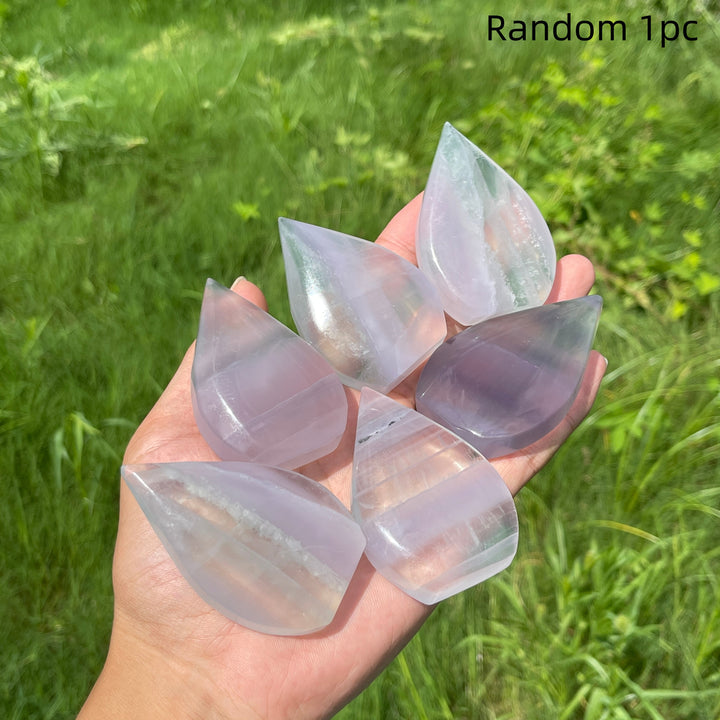 Natural Crystal Lavender Fluorite Teardrop