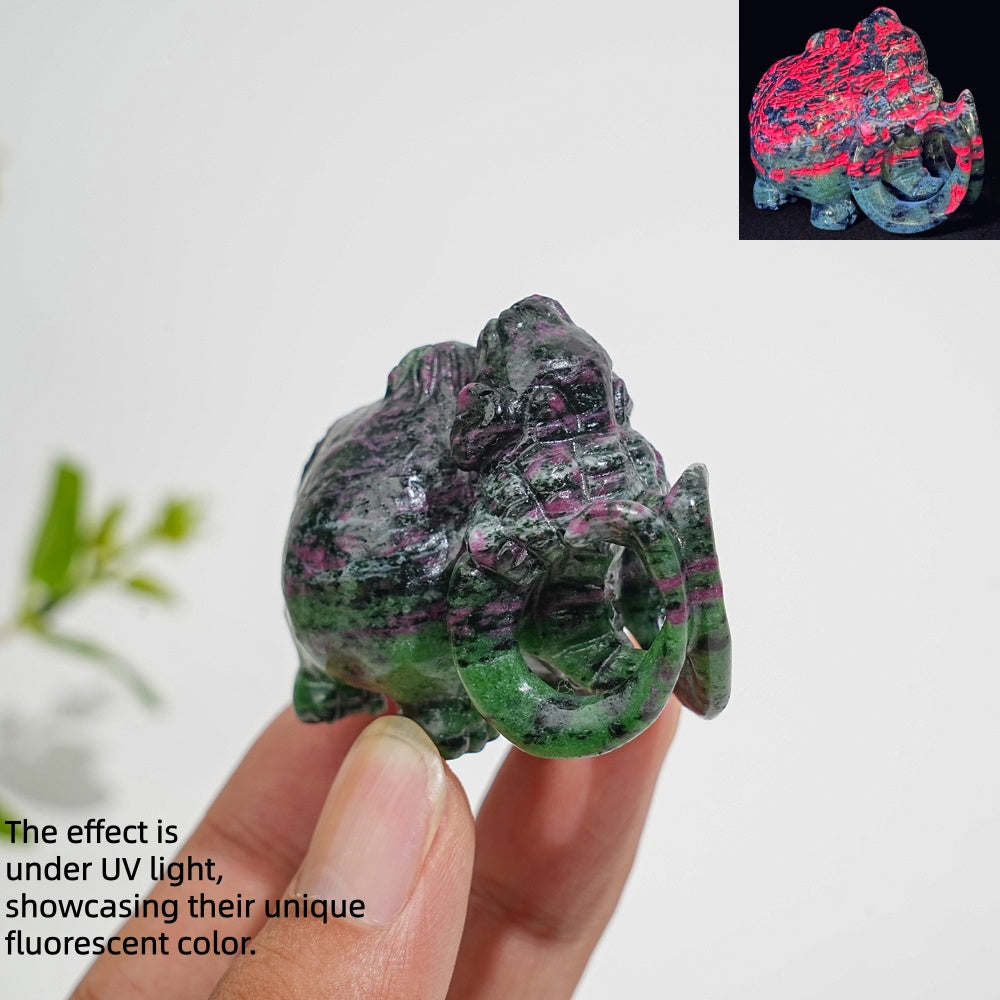 Natural Crystal Auspicious Mammoth Carving