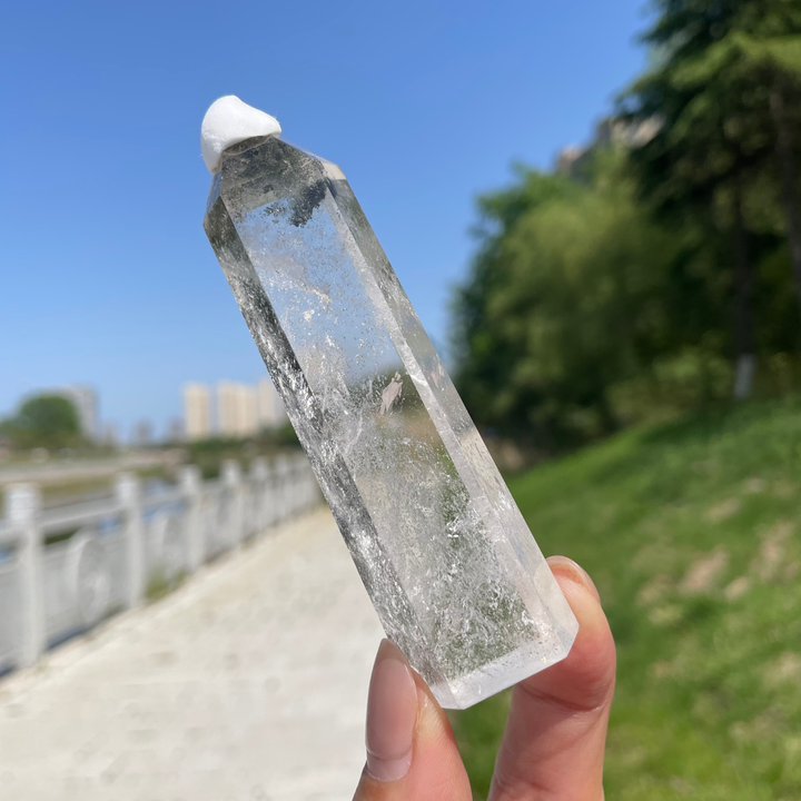 Unique,Natural Garden Quartz Crystal Point