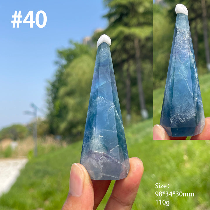 Unique,Natural Crystal Fluorite Diamond Tower