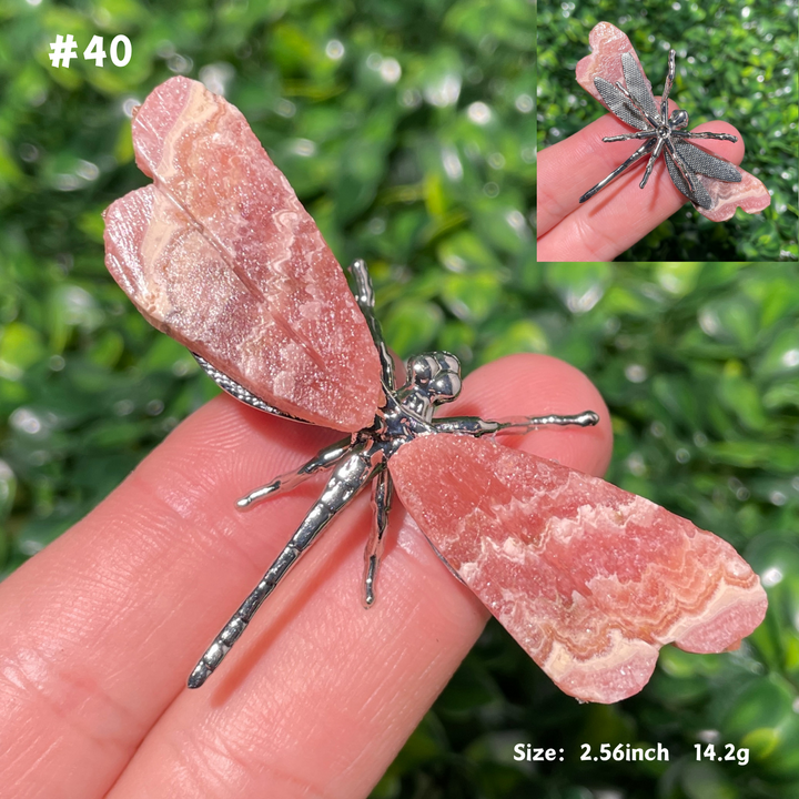 Unique,Rhodochrosite Dragonfly