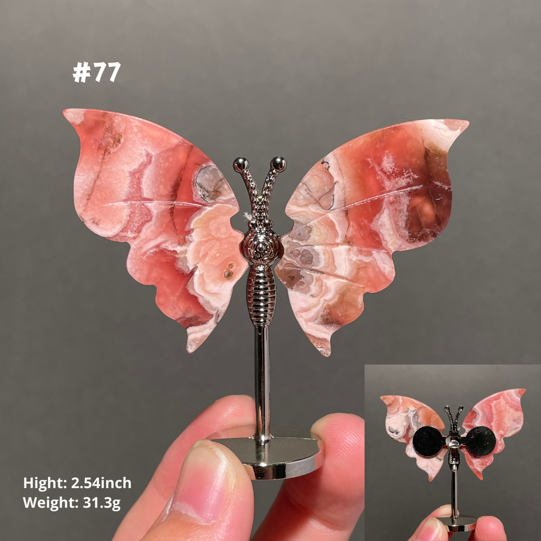 Unique,2.3"+Rhodochrosite Butterfly