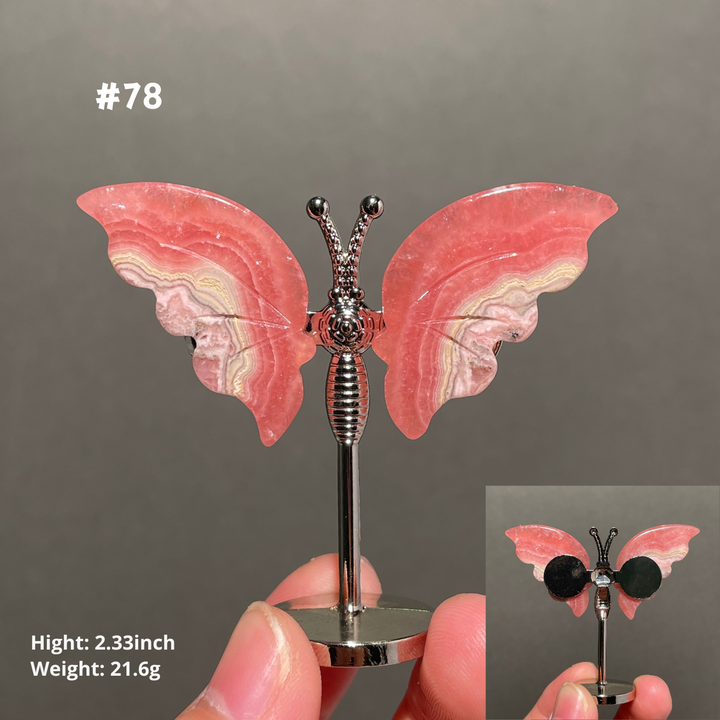 Unique,2.3"+Rhodochrosite Butterfly