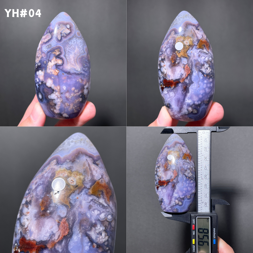 Unique,Blue Flower Agate Teardrop