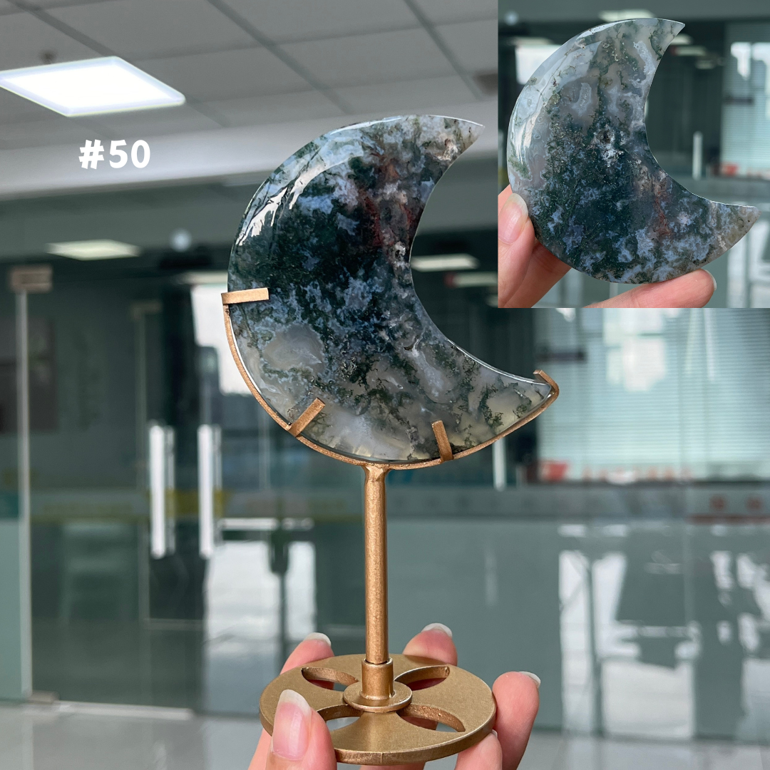 Unique,Moss Agate Moon