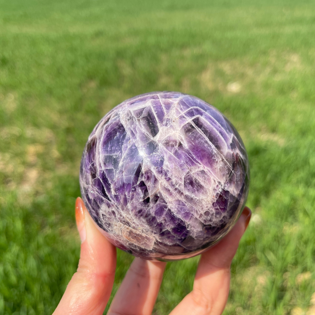 Imperfect,Natural Crystal Dream Amethyst Sphere