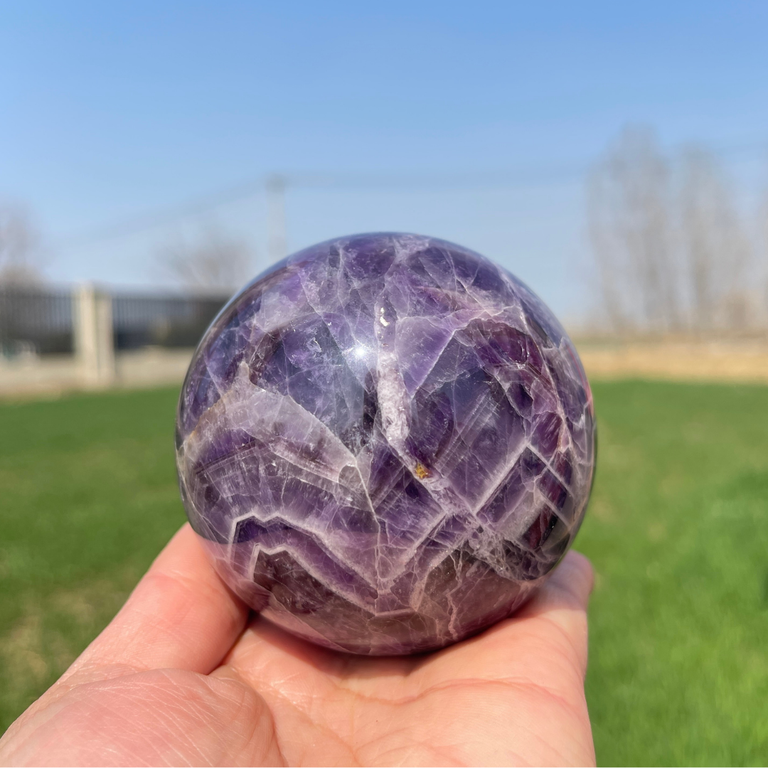 Imperfect,Natural Crystal Dream Amethyst Sphere